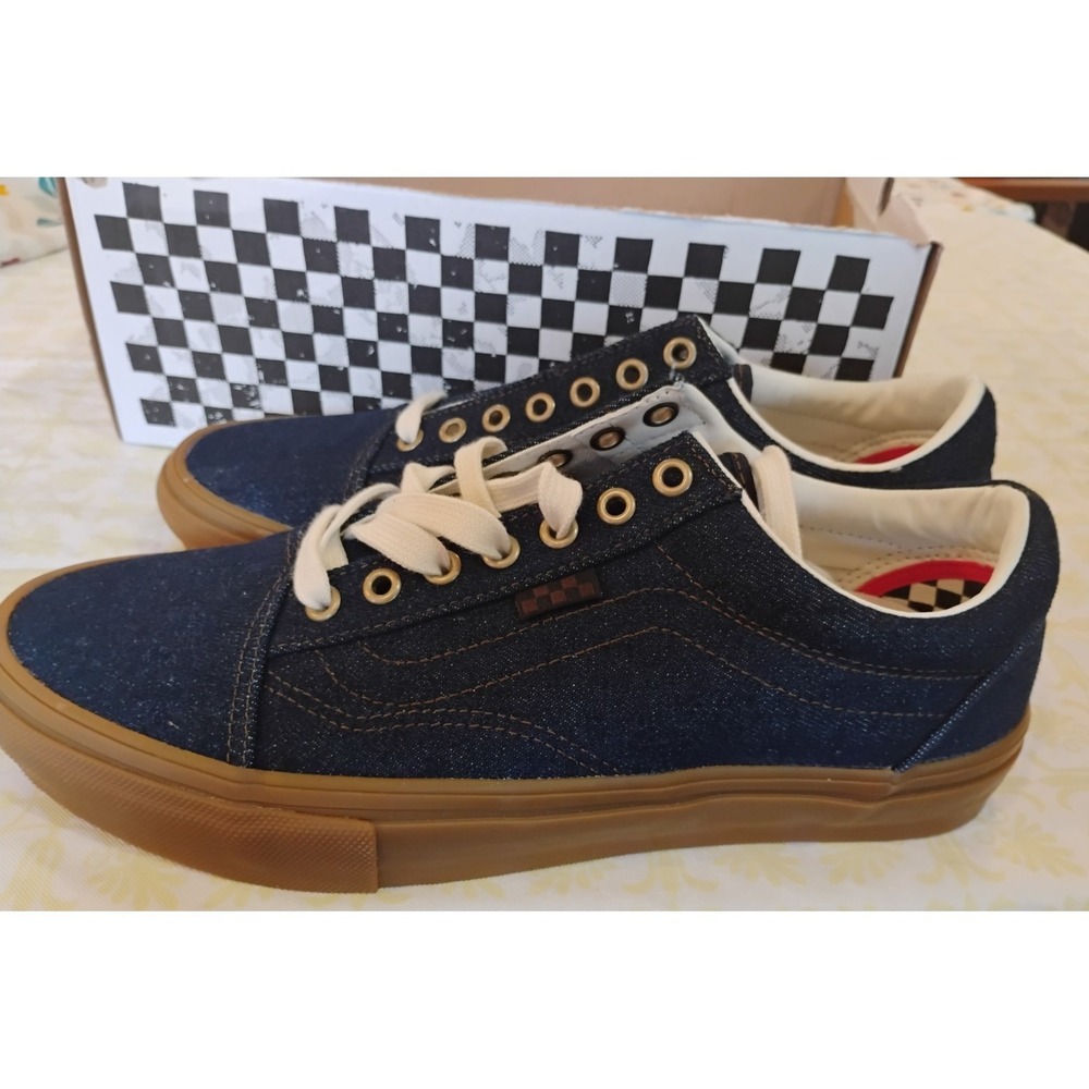 Vans Skate Old School Blue Denim VN000EDNBJB Men's Size 10